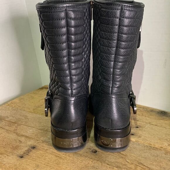 Vince Camuto‎ whynn quilted moto boots.  Biker grunge ankle boots riding - Picture 4 of 9